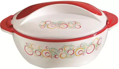 PINNACLE Premier Plastic Inner Steel Insulated Casserole, Red Thermoware Casserole (3000 ml) PINNACLE Premier Plastic Inner Steel Insulated Casserole, Red Thermoware Casserole (3000 ml)